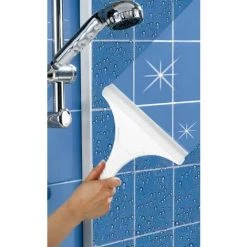 WENKO Raclette Salle De Bain, Raclette De Douche, Manche Design Crochet Pour Suspendre La Raclette De Douche, Plastique, 24,5x23,5 Cm, Blanc - Blanc 8 WENKO Raclette Salle De Bain, Raclette De Douche, Manche Design Crochet Pour Suspendre La Raclette De Douche, Plastique, 24,5x23,5 Cm, Blanc - Blanc -WENKO Soldes 6578313 3