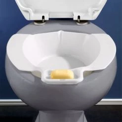 WENKO Bidet Portable Pour WC, Bidet Amovible Avec Porte Savon, Plastique, Blanc - Blanc