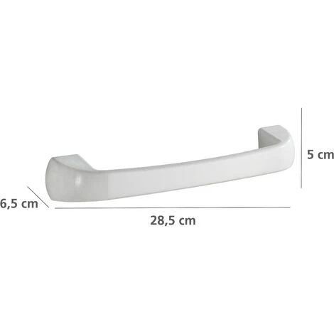 WENKO Barre D'appui WC Pure, Poignée Murale Salle De Bain, Fixation Murale, Plastique, 28,5x5x6,5 Cm, Blanc - Blanc 5 WENKO Barre D'appui WC Pure, Poignée Murale Salle De Bain, Fixation Murale, Plastique, 28,5x5x6,5 Cm, Blanc - Blanc – Image 3
