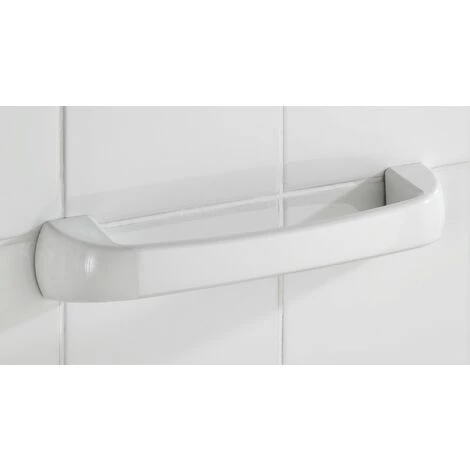 WENKO Barre D'appui WC Pure, Poignée Murale Salle De Bain, Fixation Murale, Plastique, 28,5x5x6,5 Cm, Blanc - Blanc 6 WENKO Barre D'appui WC Pure, Poignée Murale Salle De Bain, Fixation Murale, Plastique, 28,5x5x6,5 Cm, Blanc - Blanc – Image 4
