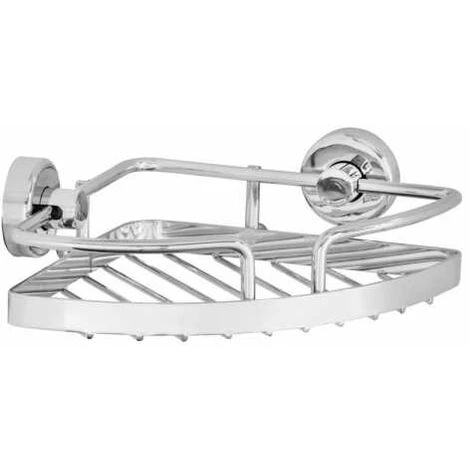 WENKO Etagère D'angle Douche Murale, Power-Loc® Panier De Douche Fixation Sans Perçage, Sion, Acier, 21x6x14,5 Cm, Brillant 3 WENKO Etagère D'angle Douche Murale, Power-Loc® Panier De Douche Fixation Sans Perçage, Sion, Acier, 21x6x14,5 Cm, Brillant