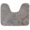 WENKO Tapis WC Valletta, Tapis Contour WC Antidérapant, Polyester, 50x40 Cm, Gris