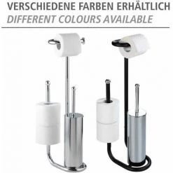 WENKO Serviteur WC 3en1, Distributeur Papier Toilette, Brosse WC Et Range Papier Toilette, Universalo, Acier, 20x62,5x23 Cm, Chromé - Chromé 11 WENKO Serviteur WC 3en1, Distributeur Papier Toilette, Brosse WC Et Range Papier Toilette, Universalo, Acier, 20x62,5x23 Cm, Chromé - Chromé -WENKO Soldes 6578405 5