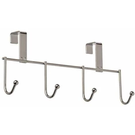 WENKO Crochet Porte à Suspendre, 4 Crochets Porte Serviette, Torchon - Chromé 3 WENKO Crochet Porte à Suspendre, 4 Crochets Porte Serviette, Torchon - Chromé