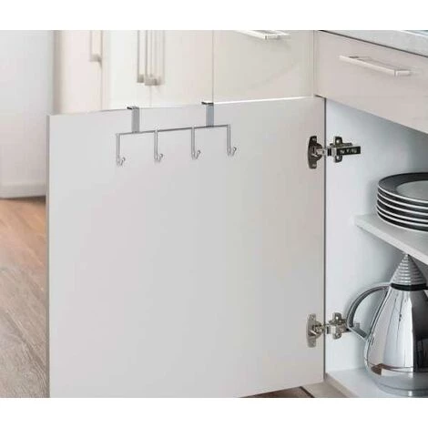 WENKO Crochet Porte à Suspendre, 4 Crochets Porte Serviette, Torchon - Chromé 6 WENKO Crochet Porte à Suspendre, 4 Crochets Porte Serviette, Torchon - Chromé – Image 4