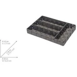 WENKO Range Couvert Tiroir Adria, Rangement Couverts Tiroir Cuisine 4 Compartiments, Plastique, 36x4,5x26 Cm, Gris - Gris 8 WENKO Range Couvert Tiroir Adria, Rangement Couverts Tiroir Cuisine 4 Compartiments, Plastique, 36x4,5x26 Cm, Gris - Gris -WENKO Soldes 6578430 3