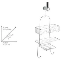 WENKO Etagere Douche à Suspendre, 3 Paniers De Douche, Ragusa, Acier Inox, 25x52x11 Cm, Brillant 11 WENKO Etagere Douche à Suspendre, 3 Paniers De Douche, Ragusa, Acier Inox, 25x52x11 Cm, Brillant -WENKO Soldes 6578444 5