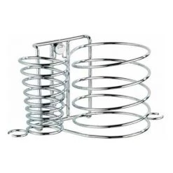 WENKO Porte Sèche Cheveux Et Lisseur, Support Mural Sèche Cheveux Et Lisseur, Milano, Acier, 21x11,5x12 Cm, Brillant - Chromé