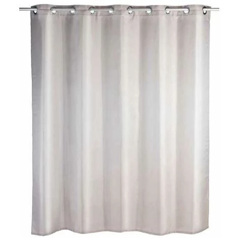 WENKO Rideau De Douche Comfort Flex, Rideau De Douche 180x200 Cm, Lavable En Machine Et Imperméable à L'eau, 10 Anneaux Rideau De Douche Intégrés, 100% Polyester, 180x200 Cm, Taupe - Gris - Taupe 3 WENKO Rideau De Douche Comfort Flex, Rideau De Douche 180x200 Cm, Lavable En Machine Et Imperméable à L'eau, 10 Anneaux Rideau De Douche Intégrés, 100% Polyester, 180x200 Cm, Taupe - Gris - Taupe