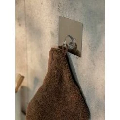 WENKO Static-Loc® Crochet Mural Uno Square - Argent Mat -WENKO Soldes 6578499 3