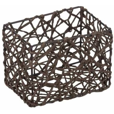 WENKO Panier Salle de bain Curly, Rangement Salle De Bain, Cellulose, 15x11x10,5 Cm, Marron - Marron 3 WENKO Panier Salle de bain Curly, Rangement Salle De Bain, Cellulose, 15x11x10,5 Cm, Marron - Marron