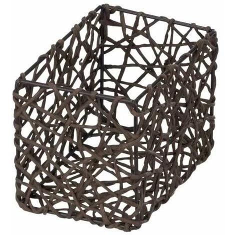 WENKO Panier Salle de bain Curly, Rangement Salle De Bain, Cellulose, 15x11x10,5 Cm, Marron - Marron 4 WENKO Panier Salle de bain Curly, Rangement Salle De Bain, Cellulose, 15x11x10,5 Cm, Marron - Marron – Image 2