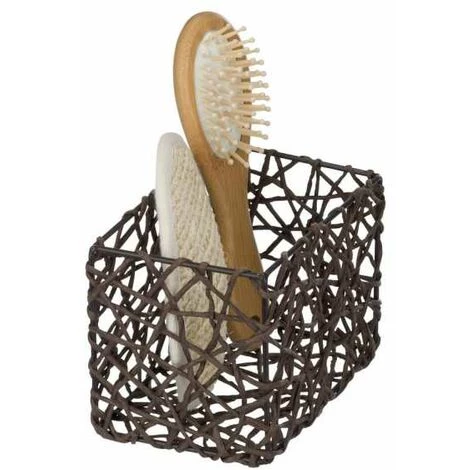 WENKO Panier Salle de bain Curly, Rangement Salle De Bain, Cellulose, 15x11x10,5 Cm, Marron - Marron 5 WENKO Panier Salle de bain Curly, Rangement Salle De Bain, Cellulose, 15x11x10,5 Cm, Marron - Marron – Image 3