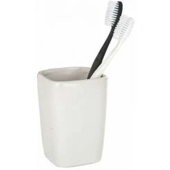 WENKO Gobelet Salle De Bain, Porte Brosse à Dent, Faro, Céramique, 7,3x10,5x7,3 Cm, Blanc - Blanc 6 WENKO Gobelet Salle De Bain, Porte Brosse à Dent, Faro, Céramique, 7,3x10,5x7,3 Cm, Blanc - Blanc -WENKO Soldes 6578511 2