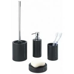 WENKO Gobelet Salle De Bain Diamond, Porte Brosse à Dent, Polyrésine, Ø 7,8x10,5 Cm, Noir Avec Strass - Noir 5 WENKO Gobelet Salle De Bain Diamond, Porte Brosse à Dent, Polyrésine, Ø 7,8x10,5 Cm, Noir Avec Strass - Noir -WENKO Soldes 6578516 2