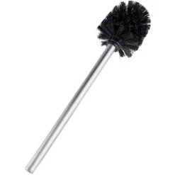 WENKO Brosse WC De Rechange Pour Porte-brosse WC Avec Manche En Acier Inox Mat, Polypropylène, Ø 8x35 Cm Noir