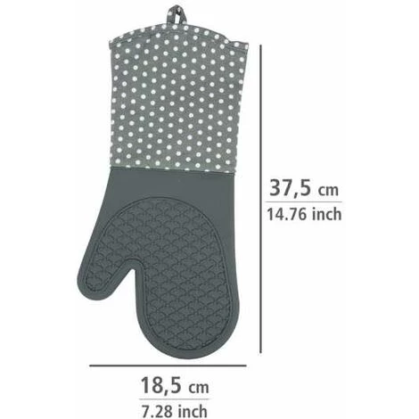WENKO Manique Silicone, Gant De Cuisine, Gris, Lot De 2 - Gris 6 WENKO Manique Silicone, Gant De Cuisine, Gris, Lot De 2 - Gris – Image 4