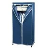 WENKO Armoire En Tissu Air, Penderie Tissu Avec étagère De Rangement Et Fermeture éclair Sur Toute La Hauteur, Charge 10 Kg, Polyester, 75x160x50 Cm, Bleu - Bleu -WENKO Soldes 6578558 1