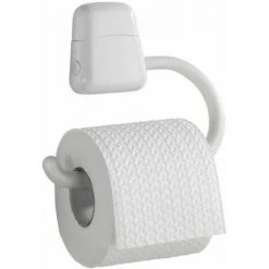 WENKO Porte Papier Toilette Mural, Dérouleur Papier Toilette Pure, Plastique, 17,5x15,5x3 Cm, Blanc - Blanc
