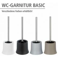 WENKO Brosse WC Basic, Brosse WC Noire, Excellent Rapport Qualité/Prix, Polypropylène, 14x38x14 Cm, Blanc - Blanc -WENKO Soldes 6578576 5