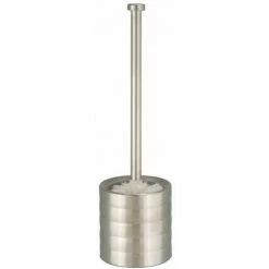 WENKO Brosse WC Fossano, Brosse WC Blanche, Acier Inoxydable, Ø 10,5x36 Cm, Mat - Mat
