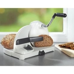 WENKO Trancheuse à Pain Manuelle, épaisseur De Découpe Réglable, Couteau Acier Inox - Plastique, 39x20x31 Cm, Blanc - Argent 8 WENKO Trancheuse à Pain Manuelle, épaisseur De Découpe Réglable, Couteau Acier Inox - Plastique, 39x20x31 Cm, Blanc - Argent -WENKO Soldes 6578587 3