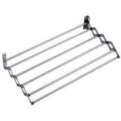 WENKO Séchoir Linge Mural, étendoir Mural Extensible, Usage Intérieur Et Extérieur, Longueur étendage 3,3m, Acier Inox, 70x12,5x11-35 Cm, Brillant