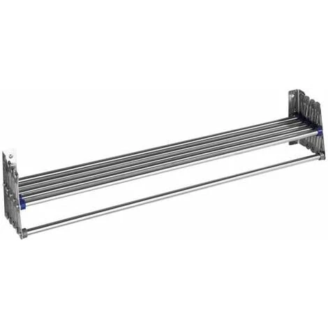 WENKO Séchoir Linge Mural, étendoir Mural Extensible, Usage Intérieur Et Extérieur, Longueur étendage 3,3m, Acier Inox, 70x12,5x11-35 Cm, Brillant 5 WENKO Séchoir Linge Mural, étendoir Mural Extensible, Usage Intérieur Et Extérieur, Longueur étendage 3,3m, Acier Inox, 70x12,5x11-35 Cm, Brillant – Image 3