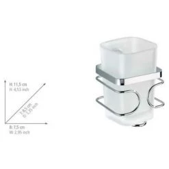 WENKO Porte Brosse à Dent, Gobelet Salle De Bain Mural, Premium, Acier Inox - Plastique, 7,5x11,5x8,5 Cm, Blanc - Brillant - Brillant 8 WENKO Porte Brosse à Dent, Gobelet Salle De Bain Mural, Premium, Acier Inox - Plastique, 7,5x11,5x8,5 Cm, Blanc - Brillant - Brillant -WENKO Soldes 6578605 3