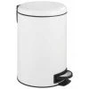 WENKO Poubelle Salle De Bain Leman 12L, Poubelle à Pédale Avec Frein De Chute Easy Close, Acier Inox, 25x38x32cm, Blanc - Blanc 2 WENKO Poubelle Salle De Bain Leman 12L, Poubelle à Pédale Avec Frein De Chute Easy Close, Acier Inox, 25x38x32cm, Blanc - Blanc -WENKO Soldes 6578615 1