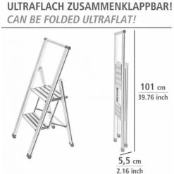 WENKO Escabeau 2 Marches, Escabeau Pliant Design En Blanc 11 WENKO Escabeau 2 Marches, Escabeau Pliant Design En Blanc -WENKO Soldes 6578643 5