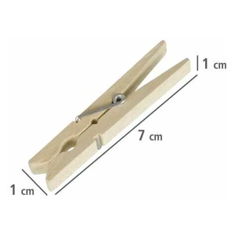 WENKO Lot De 50 Pinces à Linge, Pince à Linge Bois Certifié FSC® Pour étendre Le Linge Ou Pour Décorer, Bois, 7x1x1 Cm, Marron - Marron 5 WENKO Lot De 50 Pinces à Linge, Pince à Linge Bois Certifié FSC® Pour étendre Le Linge Ou Pour Décorer, Bois, 7x1x1 Cm, Marron - Marron – Image 3