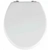 WENKO Abattant WC Prima, Abattant WC Avec Fixation Acier Inox, Facile D'entretien, MDF, 37x41 Cm, Blanc - Blanc -WENKO Soldes 6578669 1