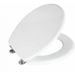 WENKO Abattant WC Prima, Abattant WC Avec Fixation Acier Inox, Facile D'entretien, MDF, 37x41 Cm, Blanc - Blanc 9 WENKO Abattant WC Prima, Abattant WC Avec Fixation Acier Inox, Facile D'entretien, MDF, 37x41 Cm, Blanc - Blanc -WENKO Soldes 6578669 3