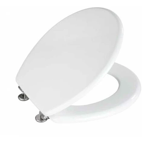 WENKO Abattant WC Prima, Abattant WC Avec Fixation Acier Inox, Facile D'entretien, MDF, 37x41 Cm, Blanc - Blanc 5 WENKO Abattant WC Prima, Abattant WC Avec Fixation Acier Inox, Facile D'entretien, MDF, 37x41 Cm, Blanc - Blanc – Image 3