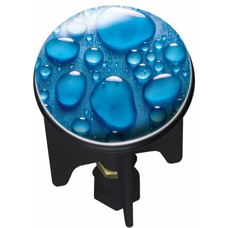 WENKO Bouchon D'évier Pluggy®, Bonde De Lavabo, Goutte D'eau, Laiton, Ø 3,9x6,5 Cm, Multicolore - Multicolore 3 WENKO Bouchon D'évier Pluggy®, Bonde De Lavabo, Goutte D'eau, Laiton, Ø 3,9x6,5 Cm, Multicolore - Multicolore