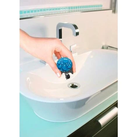 WENKO Bouchon D'évier Pluggy®, Bonde De Lavabo, Goutte D'eau, Laiton, Ø 3,9x6,5 Cm, Multicolore - Multicolore 4 WENKO Bouchon D'évier Pluggy®, Bonde De Lavabo, Goutte D'eau, Laiton, Ø 3,9x6,5 Cm, Multicolore - Multicolore – Image 2