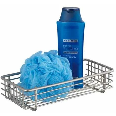 WENKO Etagère Murale Salle De Bain Droite Milano, Panier De Douche Fixation Murale, Acier, 25x6x12 Cm, Mat - Mat 4 WENKO Etagère Murale Salle De Bain Droite Milano, Panier De Douche Fixation Murale, Acier, 25x6x12 Cm, Mat - Mat – Image 2