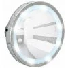 WENKO Miroir Grossissant X3 Mosso, Miroir Maquillage LED Mural Fixation Ventouse, Ø11,5 Cm, Acier, 15x15x2,5 Cm, Chromé - Chromé -WENKO Soldes 6578710 1