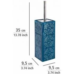 WENKO Brosse WC Céramique Cordoba, Brosse WC Silicone, Brosse WC Noire, Céramique, 35x9,5x9,5cm, Bleu Foncé - Bleu 10 WENKO Brosse WC Céramique Cordoba, Brosse WC Silicone, Brosse WC Noire, Céramique, 35x9,5x9,5cm, Bleu Foncé - Bleu -WENKO Soldes 6578711 4