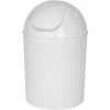 WENKO Poubelle Salle De Bain Economic, Petite Poubelle Salle De Bain 6L, Plastique, 20x30x20 Cm, Blanc - Blanc -WENKO Soldes 6578726 1