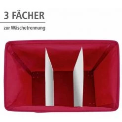 WENKO Panier à Linge Trivo, Panier à Linge 3 Compartiments, Capacité 116L, Polyester, 56x60x35 Cm, Rouge 9 WENKO Panier à Linge Trivo, Panier à Linge 3 Compartiments, Capacité 116L, Polyester, 56x60x35 Cm, Rouge -WENKO Soldes 6578732 3