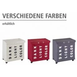 WENKO Panier à Linge Trivo, Panier à Linge 3 Compartiments, Capacité 116L, Polyester, 56x60x35 Cm, Rouge 11 WENKO Panier à Linge Trivo, Panier à Linge 3 Compartiments, Capacité 116L, Polyester, 56x60x35 Cm, Rouge -WENKO Soldes 6578732 5