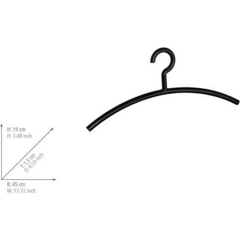 WENKO Cintre Plastique Mir Noir - Noir 5 WENKO Cintre Plastique Mir Noir - Noir – Image 3