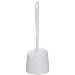WENKO Brosse WC Economic, Excellent Rapport Qualité/prix, Plastique, Ø 12x39 Cm, Blanc - Blanc