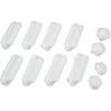 WENKO Patins Abattant WC, Pièce Détachée Pour Abattant WC En Duroplast Acrylique, 4 Patins Pour La Cuvette WC Et 2 Patins Pour Le Couvercle WC, Plastique, 1,4x1,8x4,4 Cm, Blanc - Blanc -WENKO Soldes 6578783 1