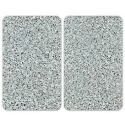 WENKO Protection Plaque De Cuisson, Couvre Plaque De Cuisson En Verre "Granit", Lot De 2, Verre Trempé, 30x52 Cm, Multicolore