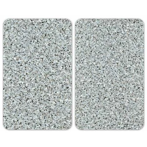 WENKO Protection Plaque De Cuisson, Couvre Plaque De Cuisson En Verre "Granit", Lot De 2, Verre Trempé, 30x52 Cm, Multicolore 3 WENKO Protection Plaque De Cuisson, Couvre Plaque De Cuisson En Verre "Granit", Lot De 2, Verre Trempé, 30x52 Cm, Multicolore