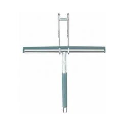 WENKO Raclette Salle De Bain, Raclette De Douche à Suspendre Cave, Acier Inox - Silicone, 26x21,5 Cm, Brillant - Gris - Brillant