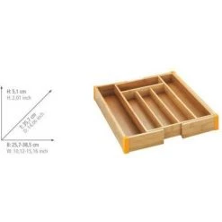 WENKO Range-couverts Bambou - Marron -WENKO Soldes 6578813 5